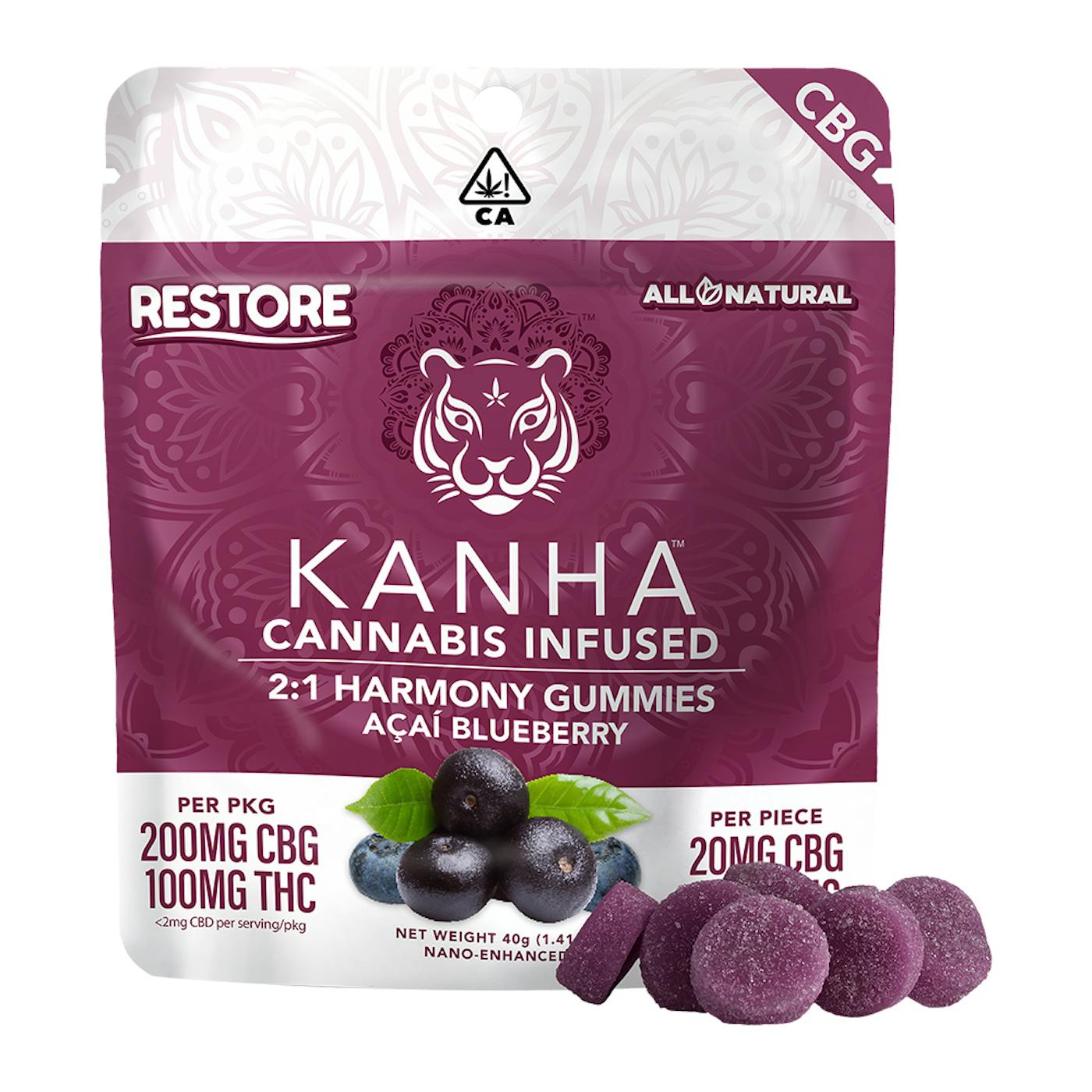 10pk - Harmony Restore - 2:1 (CBG:THC)