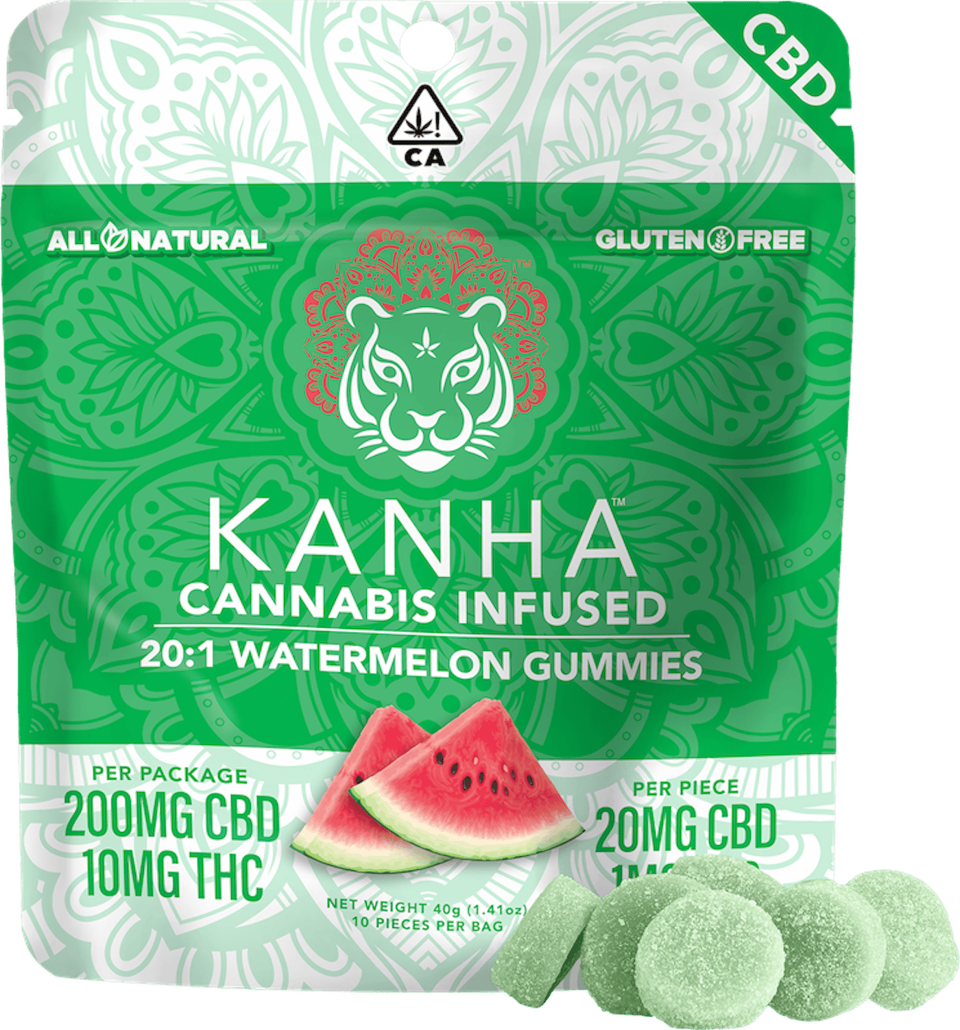 10pk - Watermelon - 20:1 (CBD:THC)