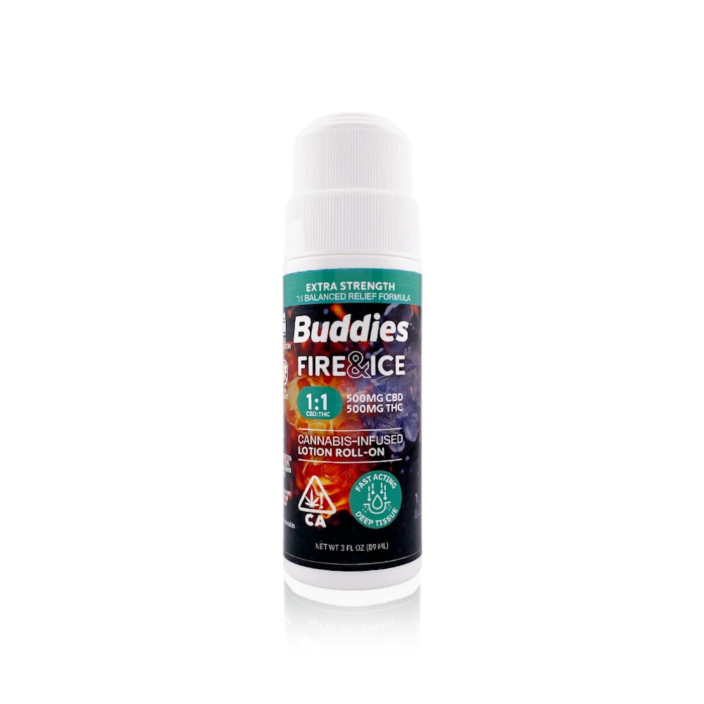 Fire & Ice Roll-On Lotion - 1:1 THC:CBD
