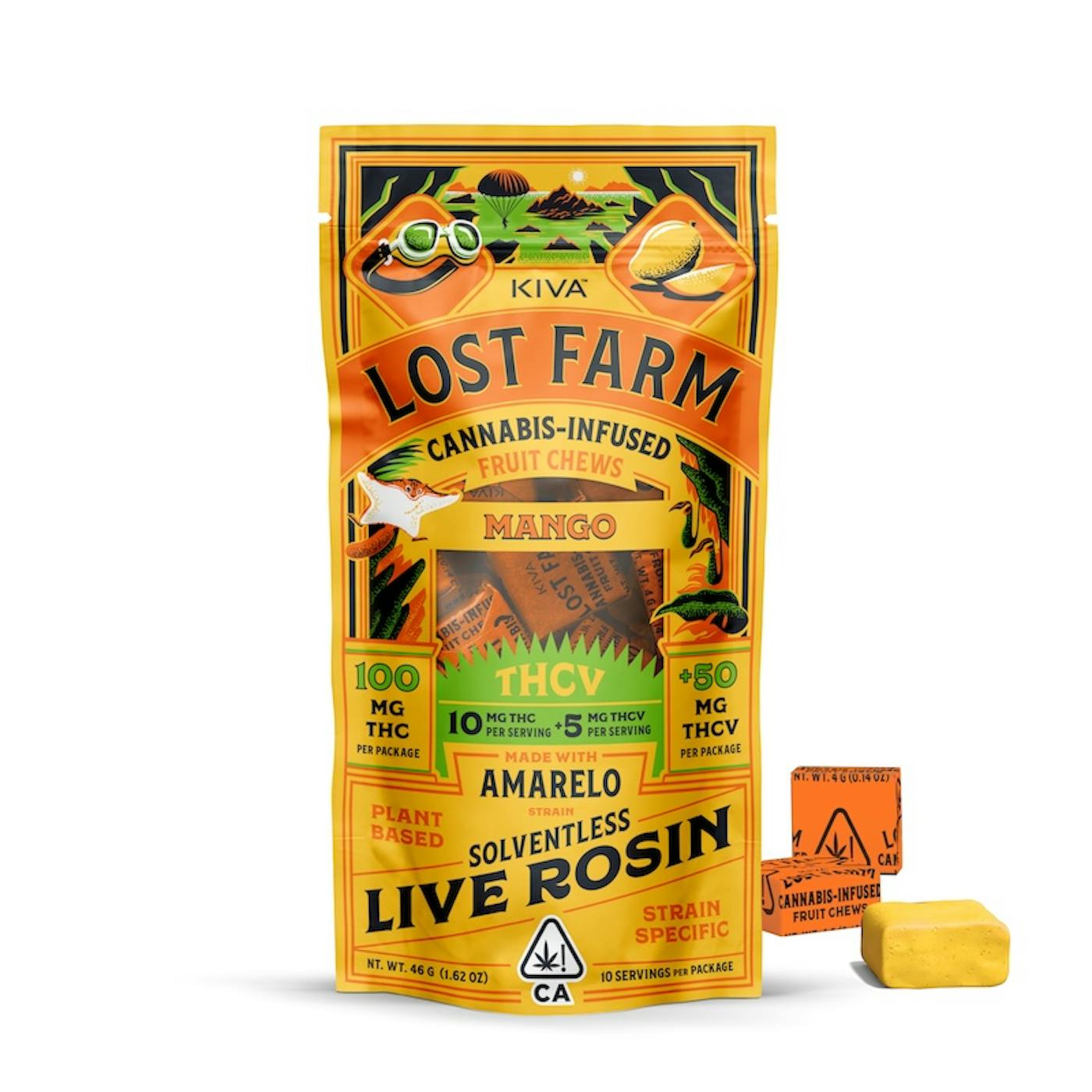 Mango Amarelo - (Live Resin Infused) Fruit Chews - 2:1 (THC:THCV)