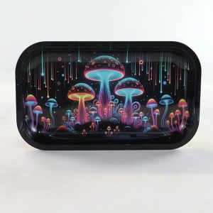 Neon Mushrooms Rolling Tray | Assorted Colors May Vary - SirEEL
