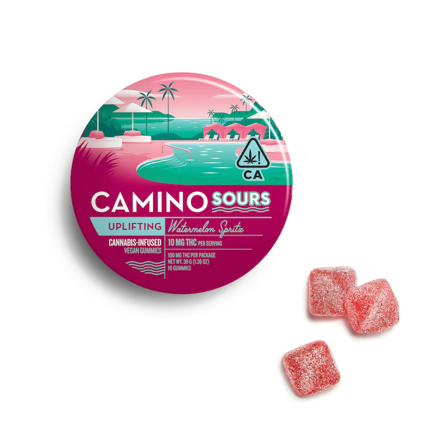 Sour Watermelon Spritz (Uplifting) Gummies - 10 ct