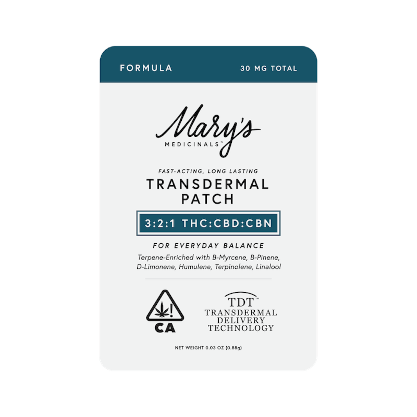 Transdermal Patch - 3:2:1 THC:CBD:CBN
